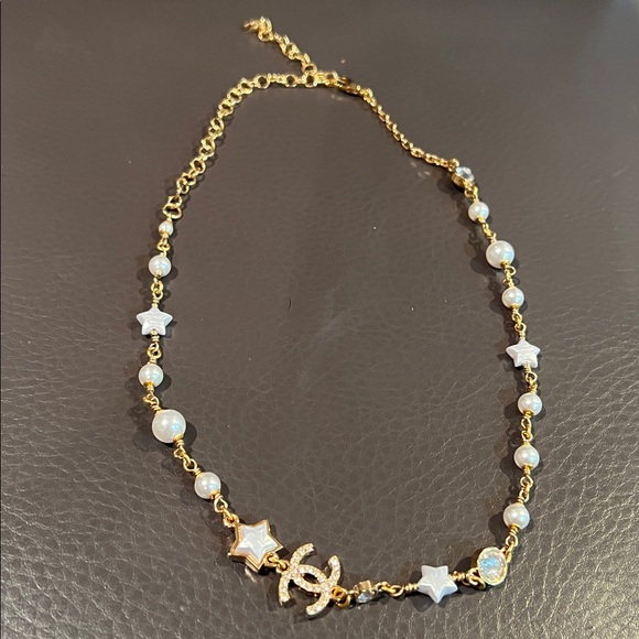 Chanel Bijoux Fantaisie necklace costume pearl star crystal - Picture 8 of 9